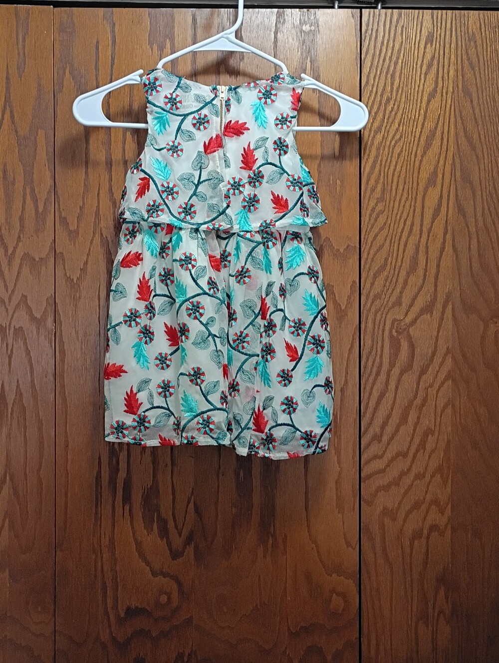 Girls Floral Ruffle Dress. - Picture 2 of 7